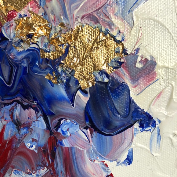 Abstract painting on a SMALL canvas (original) - Picture 2 of 3